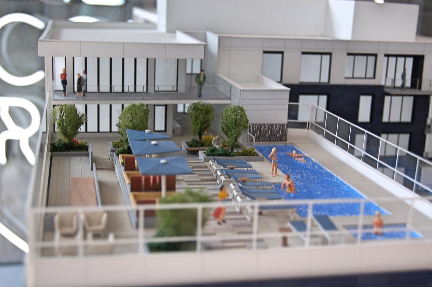 Detail view of the The Coloradan physical scale model