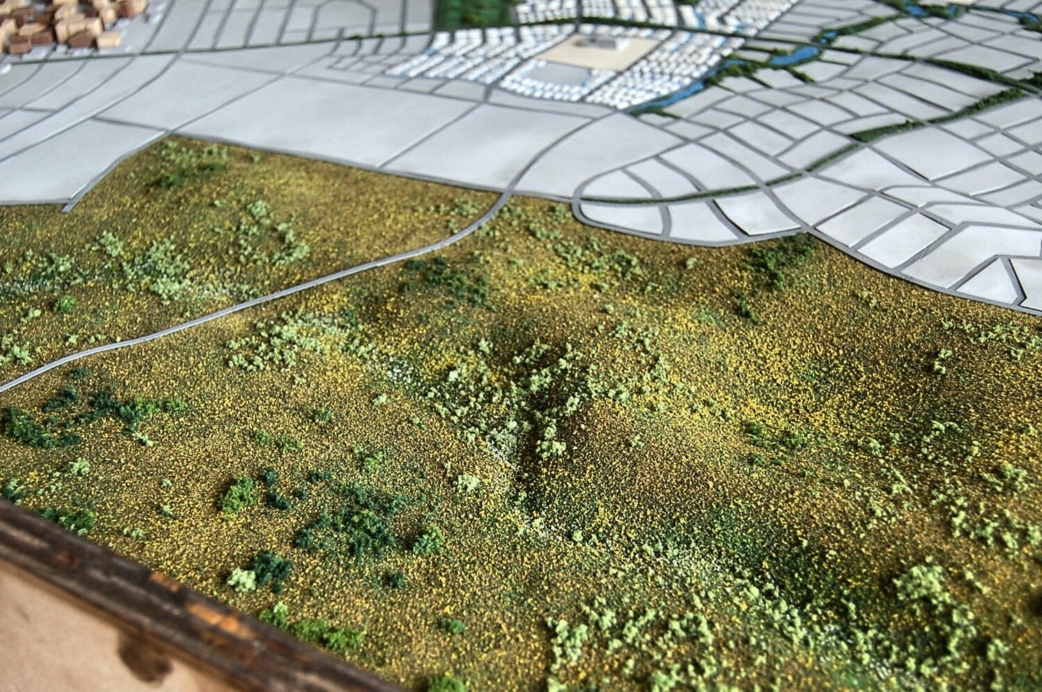 Detail view of the Daybreak Master Plan physical scale model