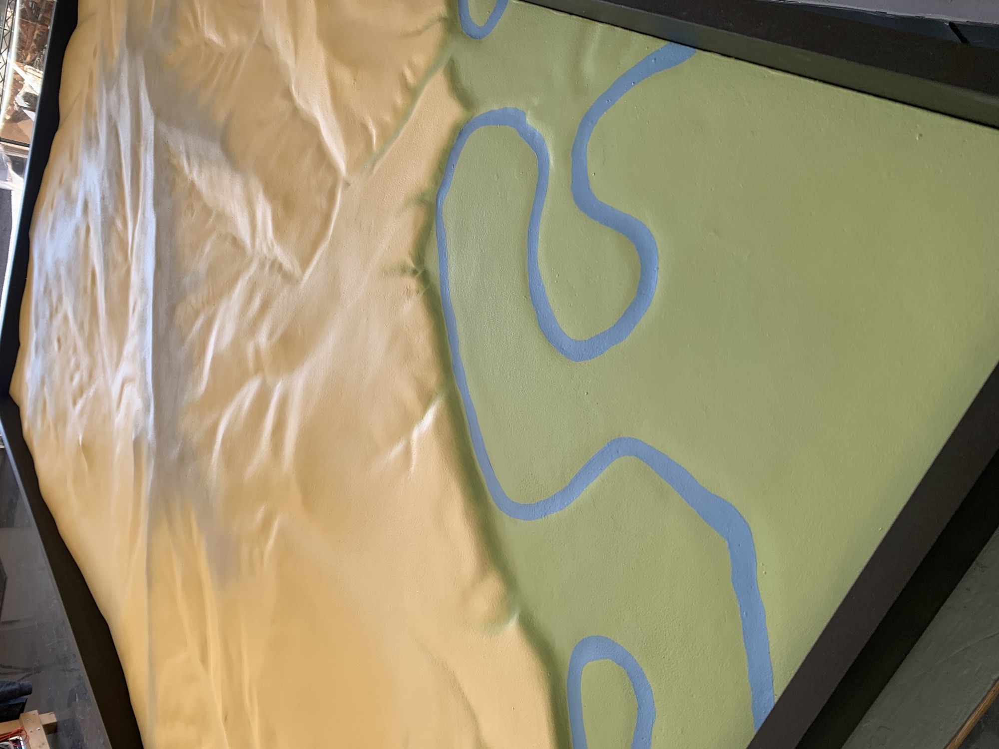 Detail view of the Iowa Terrain Model physical scale model