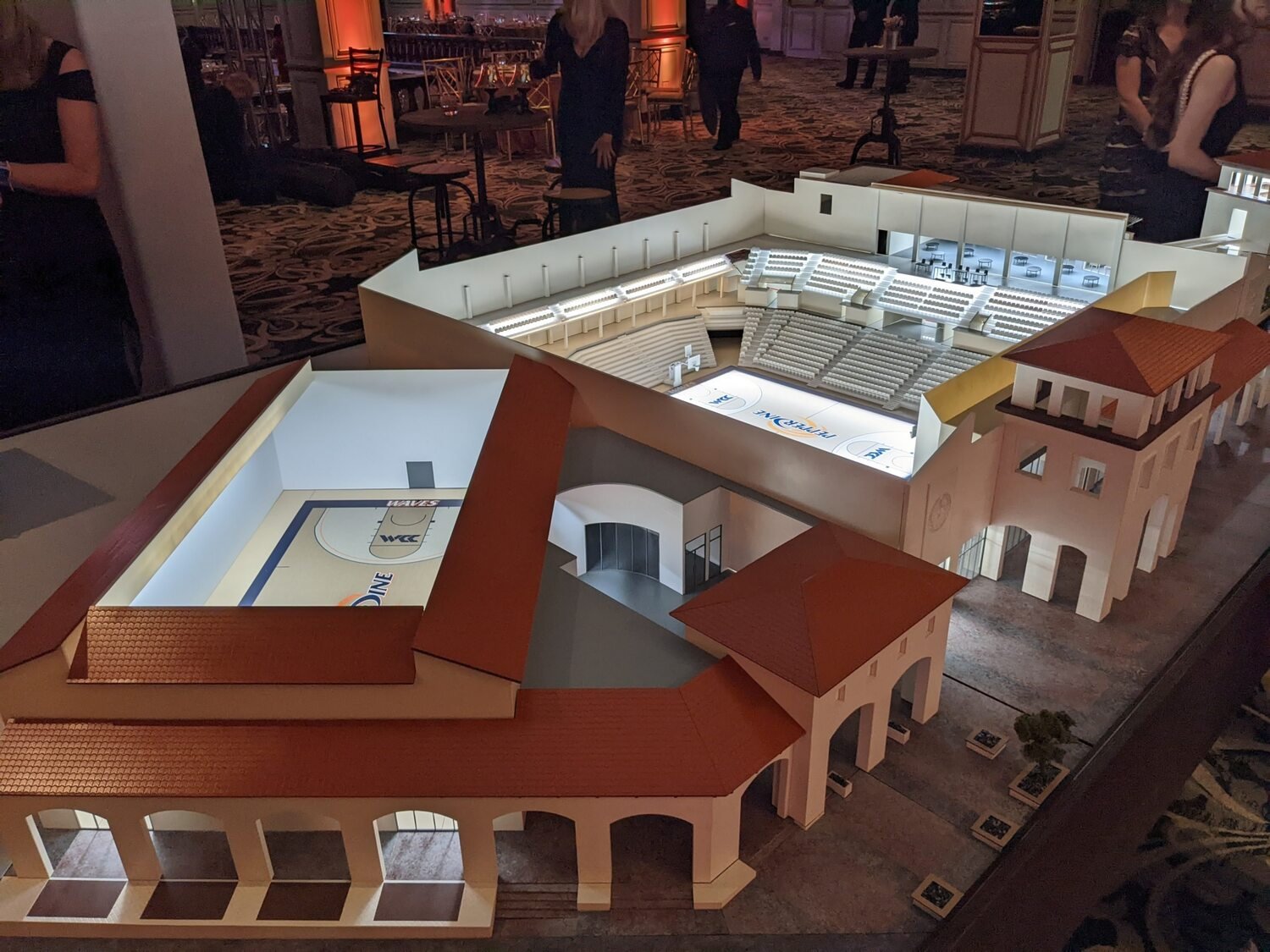 Detail view of the Pepperdine Campus physical scale model