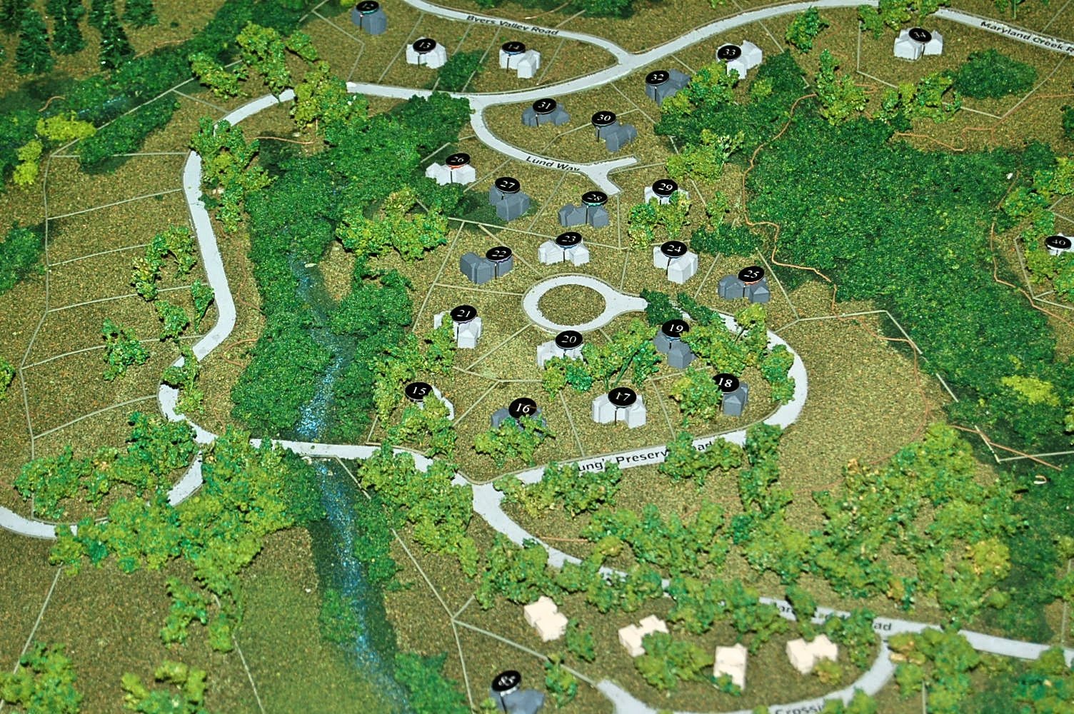 Detail view of the Summit Sky physical scale model